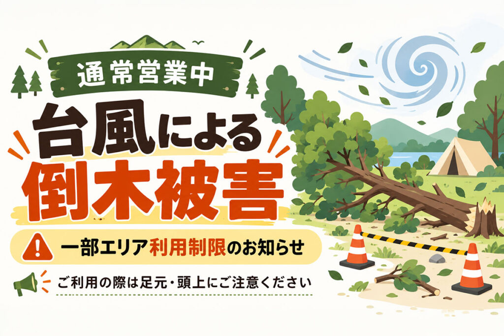 台風による倒木被害のお知らせ